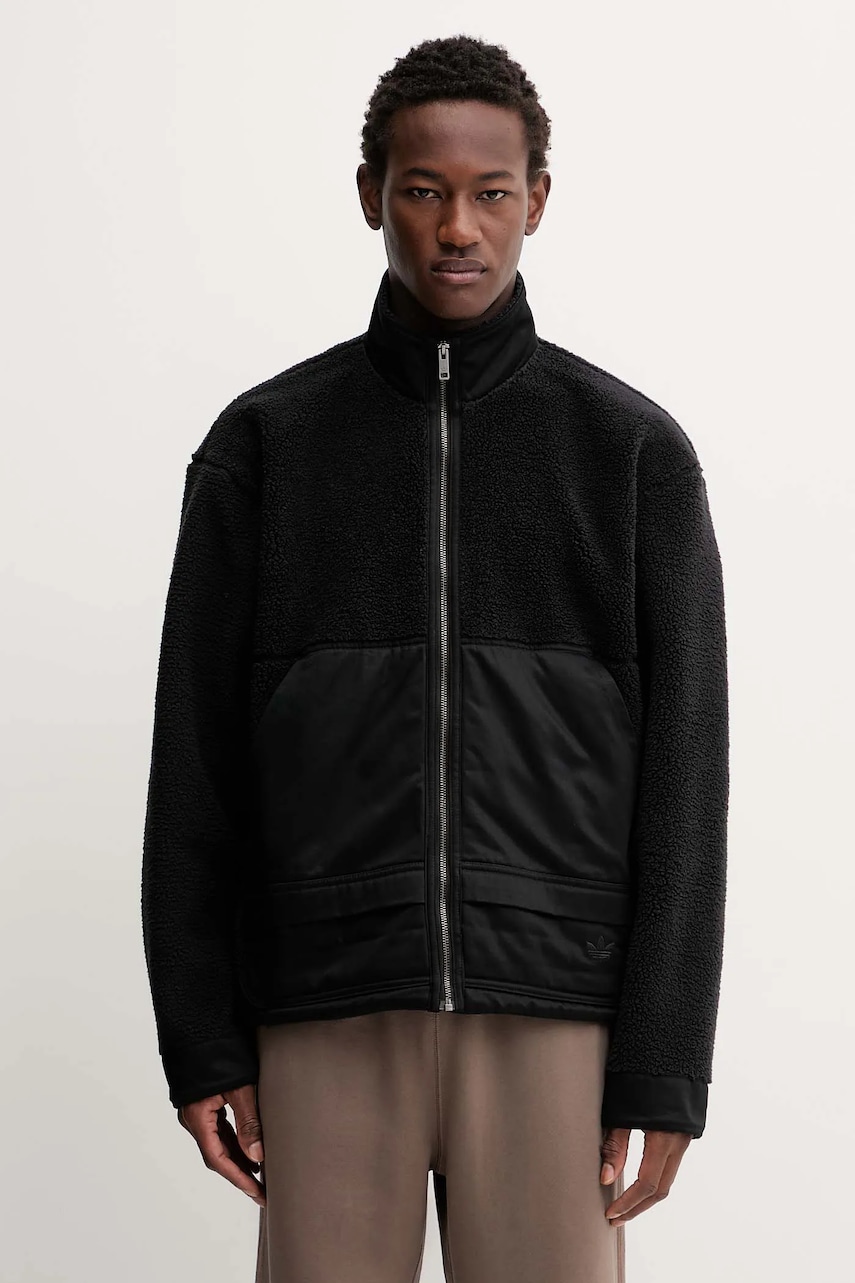 Fleecová mikina adidas Originals Premium Essentials pánská, černá barva, hladká, JY2639