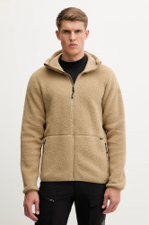 Fleecová mikina Haglöfs Funäs pánská, zelená barva, s kapucí, hladká, 607817