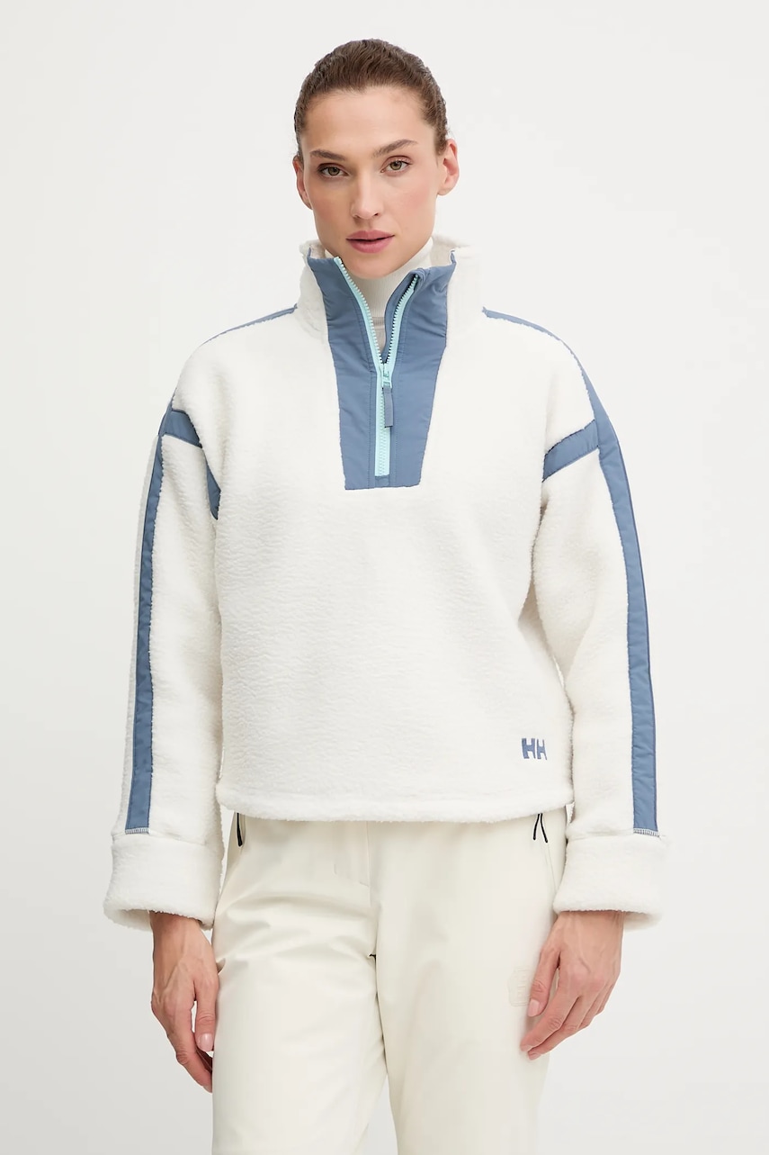 Fleecová mikina Helly Hansen IMPERIAL dámská, béžová barva, hladká, 49581