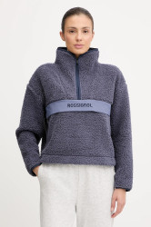 Fleecová mikina Rossignol ALLTRACK dámská, modrá barva, hladká, RLOWL03
