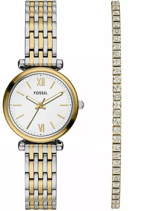 Fossil Dárkový set Carlie ES5450SET + náramek