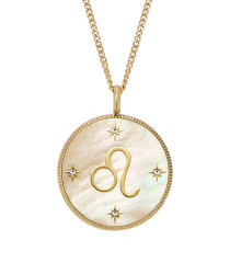 Fossil Pozlacený náhrdelník znamení Lev Written in the Stars JF04842710