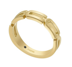 Fossil Stylový pozlacený prsten Heritage JF04694710 49 mm