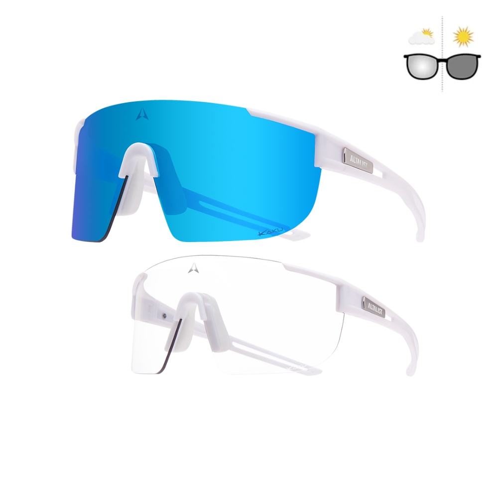 Fotochromatické sluneční brýle Altalist Kaku SP4 bílá s modrými skly