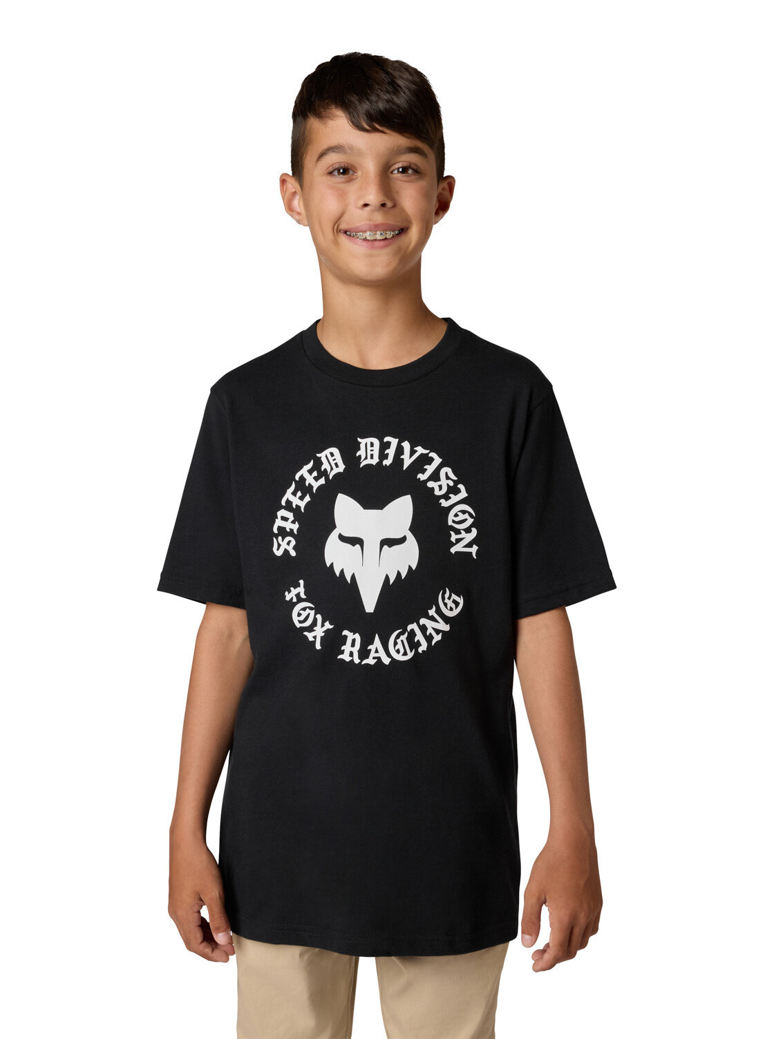 Fox dětské tričko Yth Badge SS Ultra Black | Černá | Velikost XL | 100% bavlna