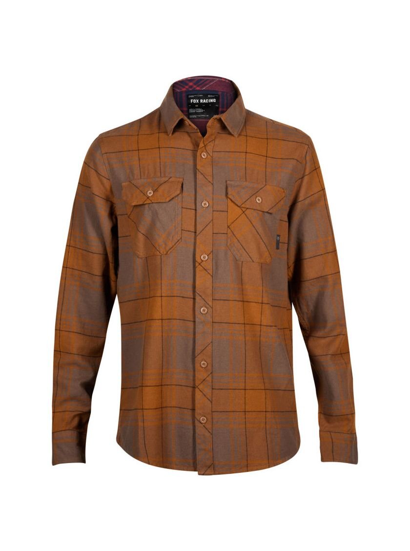 Fox pánská košile Traildust Flannel Nutmeg | Hnědá | Velikost S | 100% bavlna