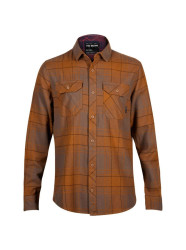Fox pánská košile Traildust Flannel Nutmeg | Hnědá | Velikost S | 100% bavlna