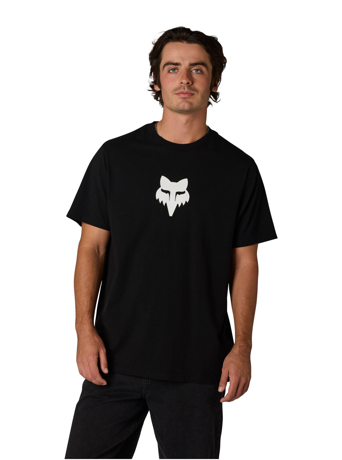 Fox pánské tričko Head 195 Original SS Black | Černá | Velikost XL | 100% bavlna