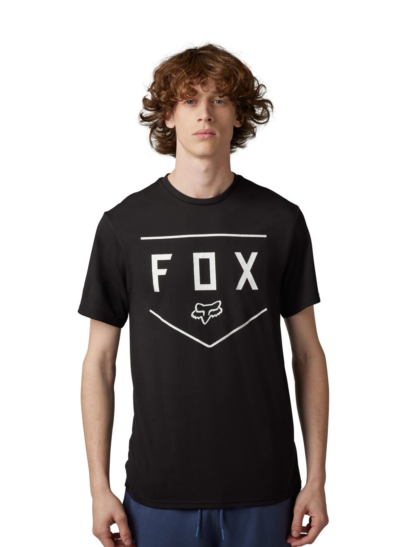 Fox pánské tričko Shield Ss Tech Black | Černá | Velikost M