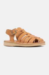 Fracap  sandály s uzavřenou špičkou kožené Tan leather