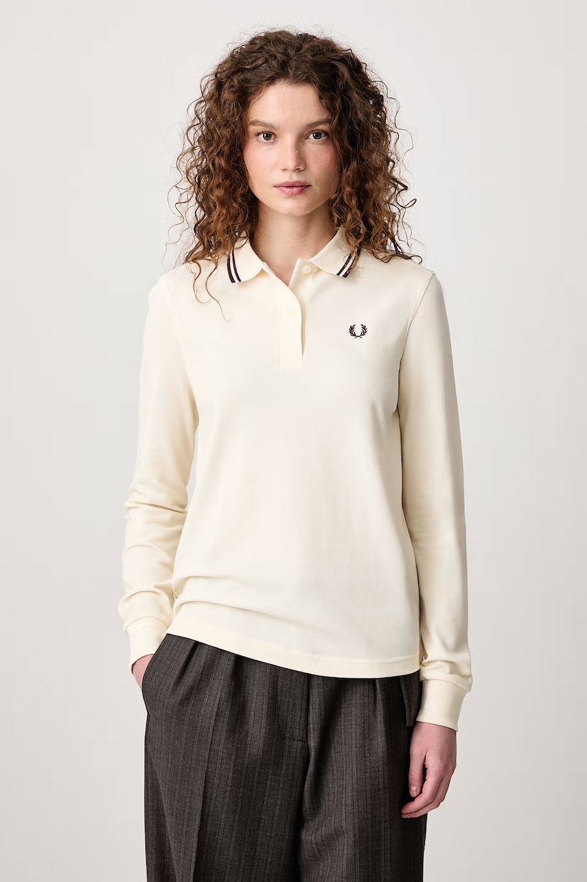 Fred Perry  tričko s dlouhým rukávem dámské bavlněné
