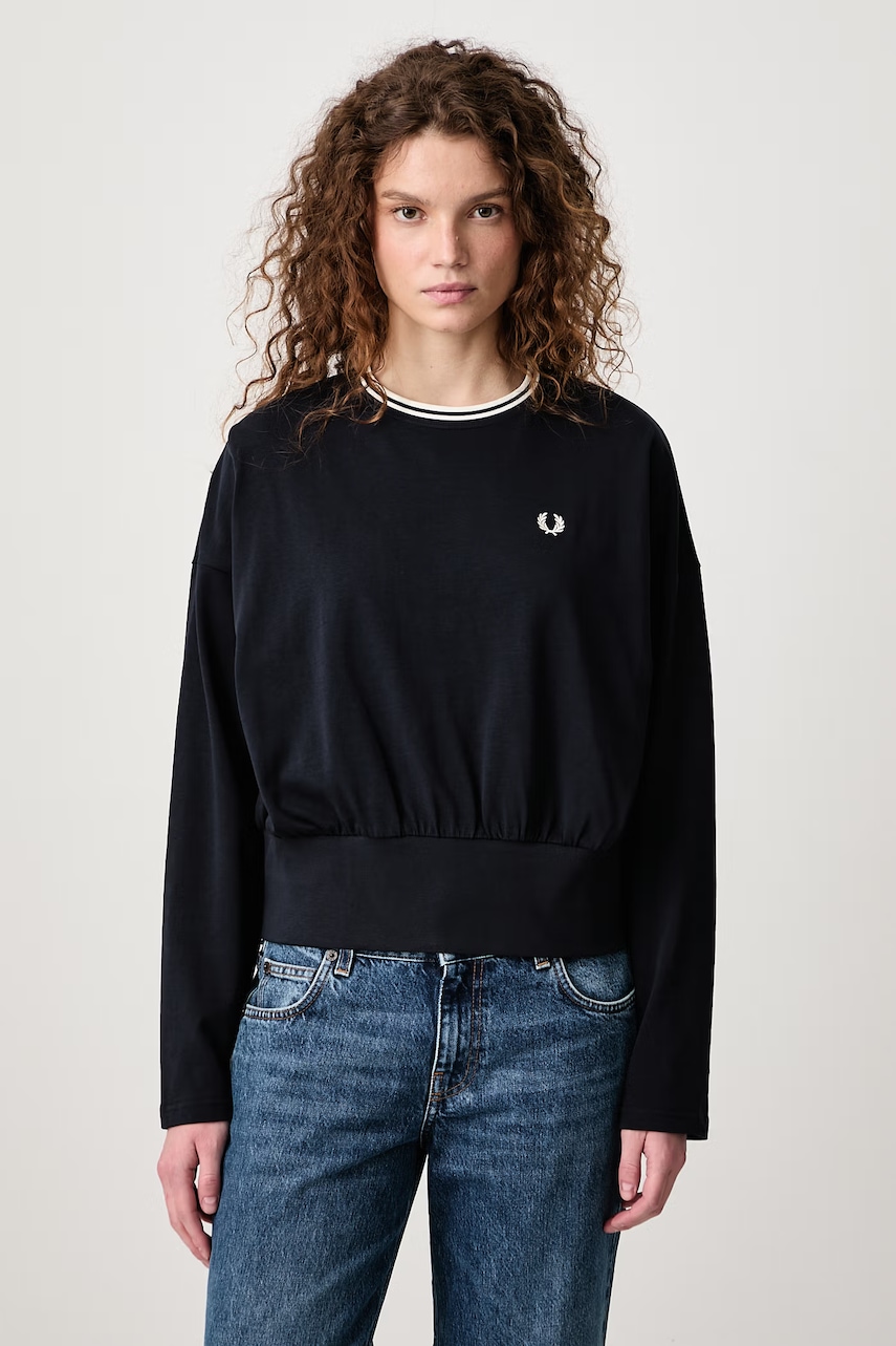 Fred Perry  tričko s dlouhým rukávem dámské bavlněné