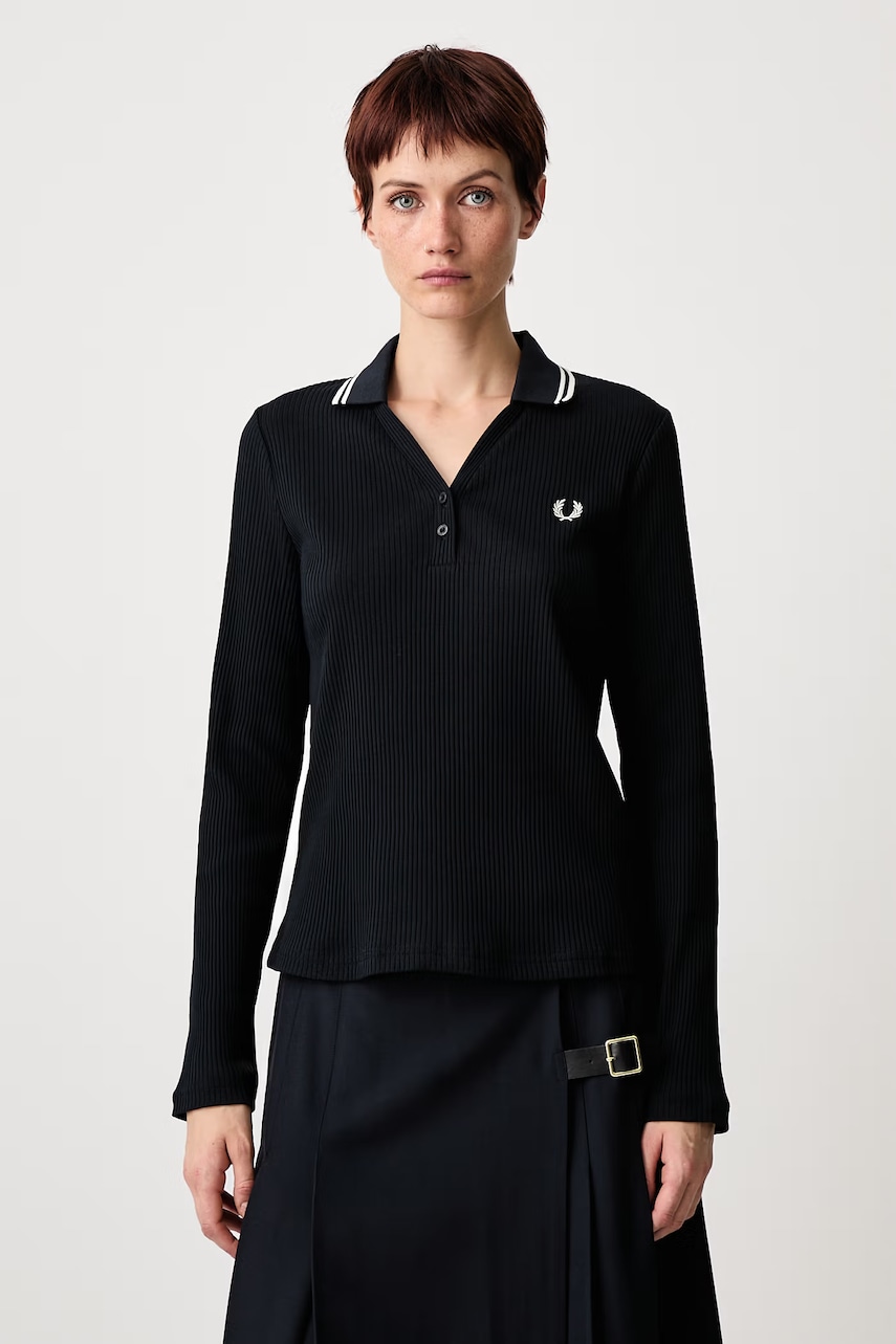 Fred Perry  tričko s dlouhým rukávem dámské s bavlnou