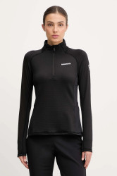 Funkční mikina Rossignol BLACKSIDE dámská, černá barva, hladká, RLOWL01