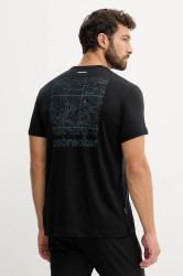 Funkční tričko Icebreaker Merino Blend 125 pánské, černá barva, s potiskem, IB0A57CN0011