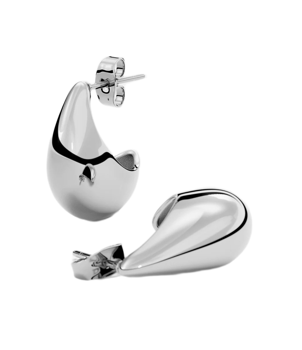 Furiosa Elegantní ocelové náušnice Teardrop SE-CLAWEARING-S