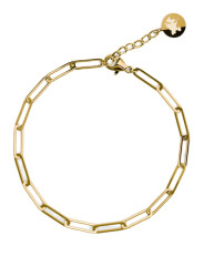 Furiosa Slušivý pozlacený náramek Paperclip Vibe SB-VIBEB-G