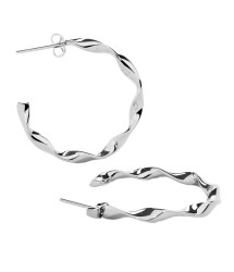 Furiosa Vlnité ocelové náušnice Waves SE-WAVES-S