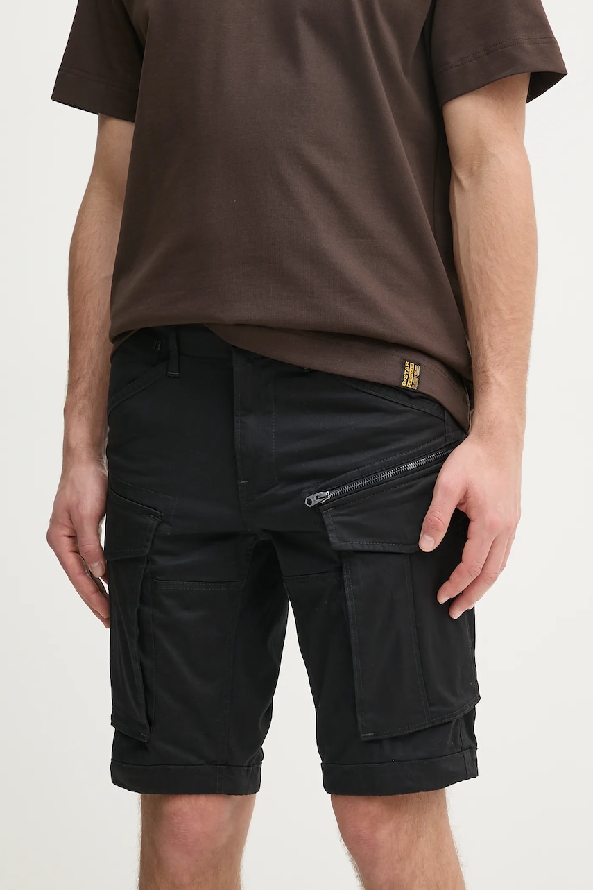 G-Star  cargo šortky pánské bavlněné s elastanem Rovic zip regular