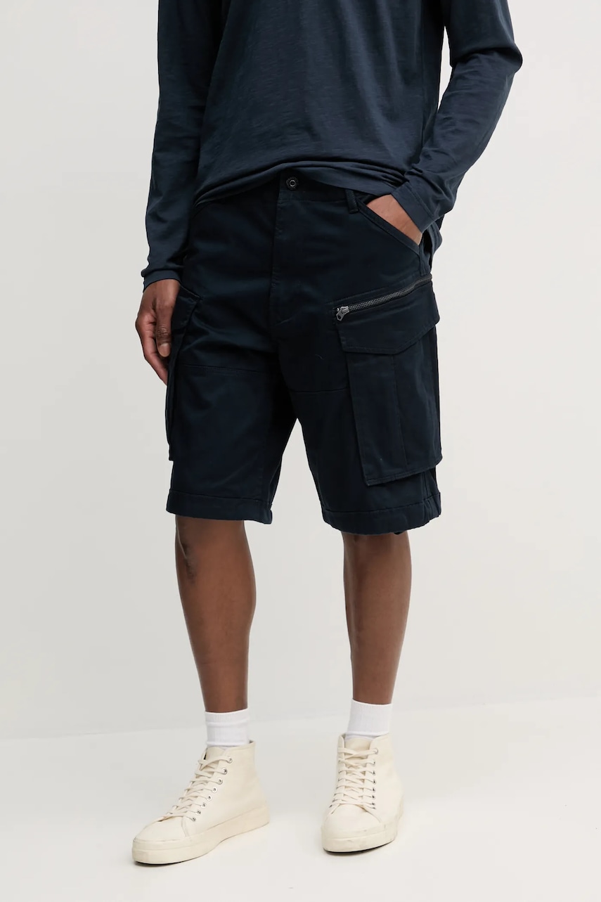 G-Star  cargo šortky pánské bavlněné s elastanem Rovic zip relaxed 1\2