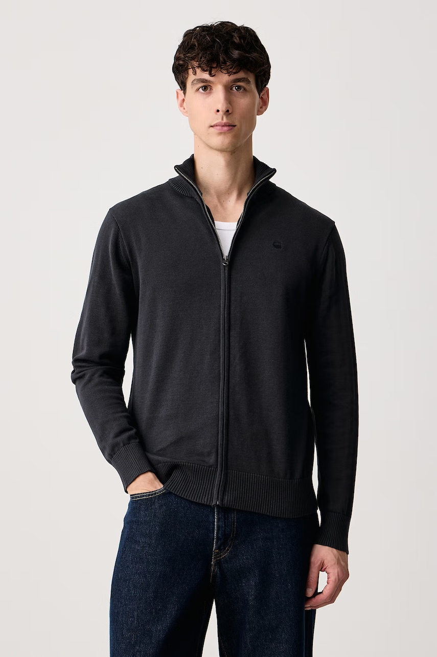 G-Star  kardigan pánský s bavlnou Core refined full zip