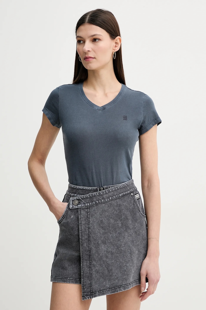 G-Star  tričko dámské bavlněné Overdyed eyben slim v t 2.0