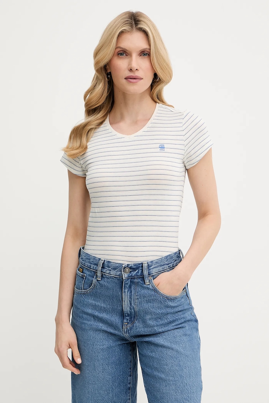 G-Star  tričko dámské bavlněné Stripe eyben slim v t 2.0