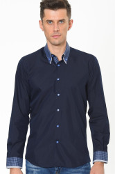 G692 DEWBERRY MEN'S SHIRT-NAVY-SACX
