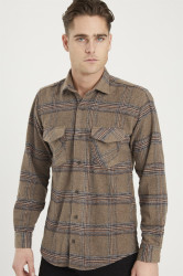 G697 DEWBERRY MEN'S SHIRT-BROWN