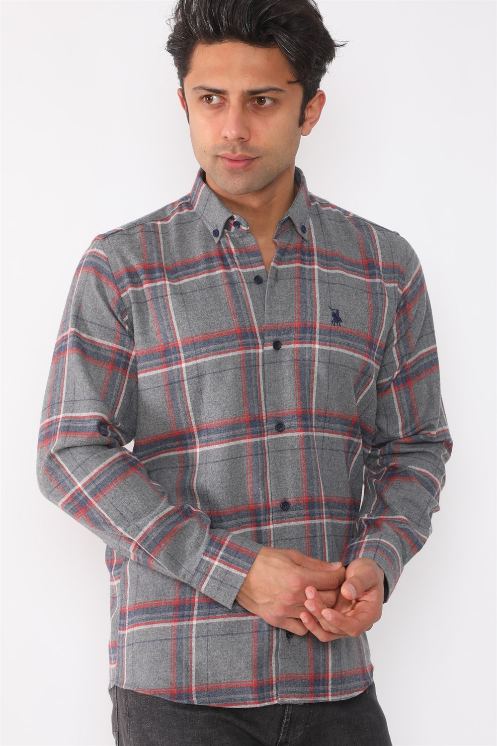 G708 DEWBERRY MEN'S SHIRT-ANTHRACITE