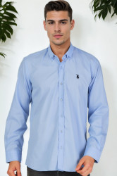 G925 DEWBERRY MEN'S SHIRT-BLUE