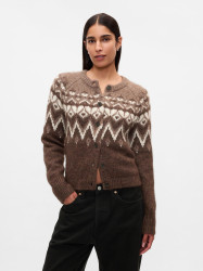 GAP Crop kardigan Fair Isle - Dámské