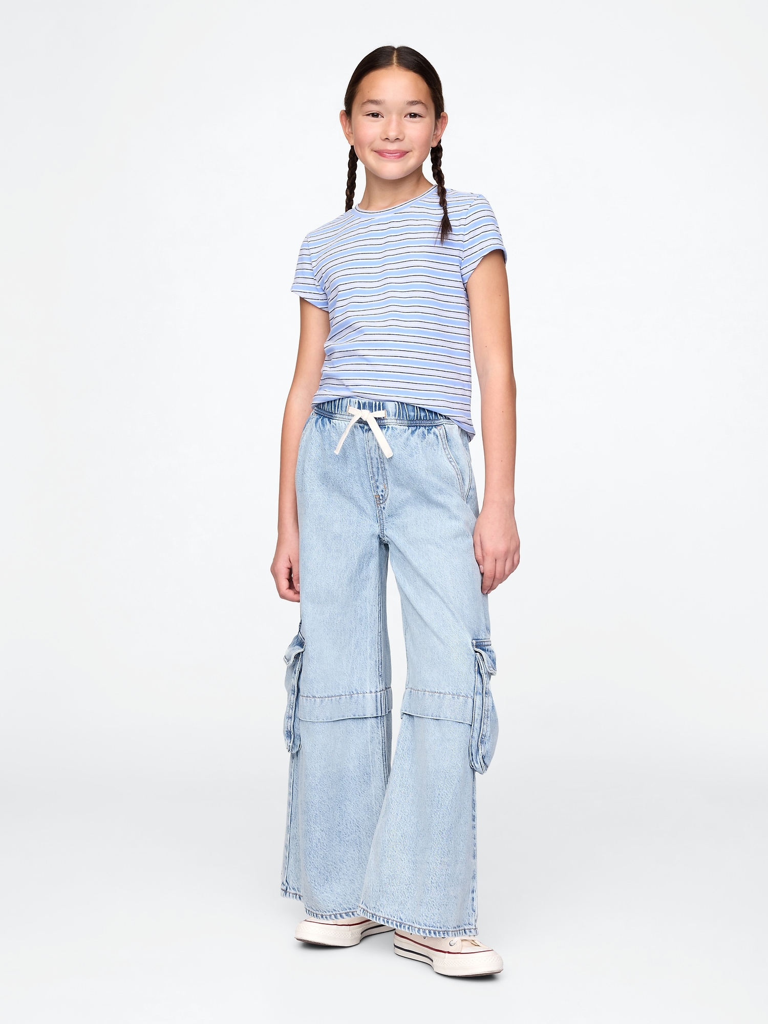 GAP Dětské džíny Baggy Cargo UltraSoft - Holky