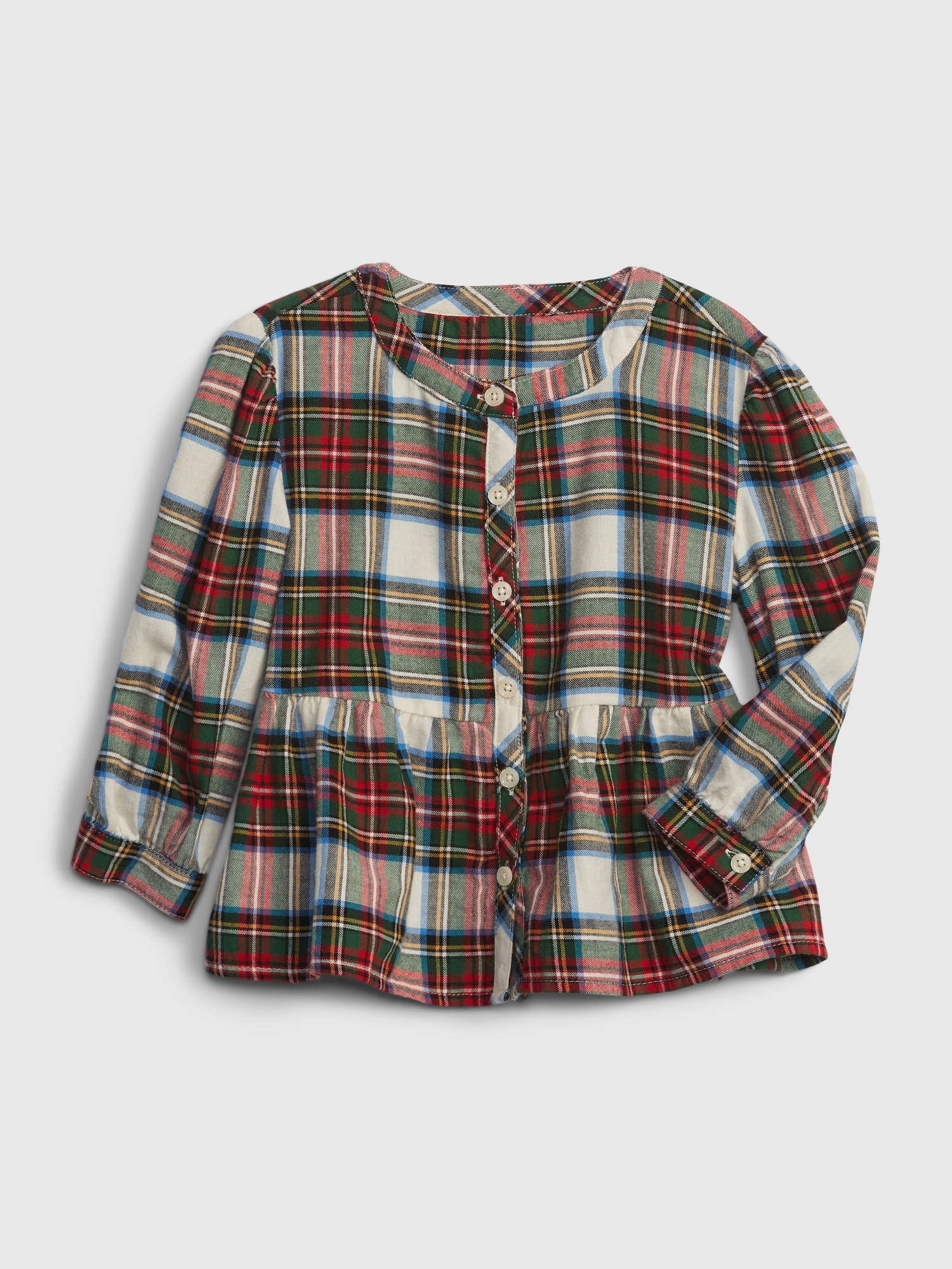 GAP Dětský košilový top peplum - Holky