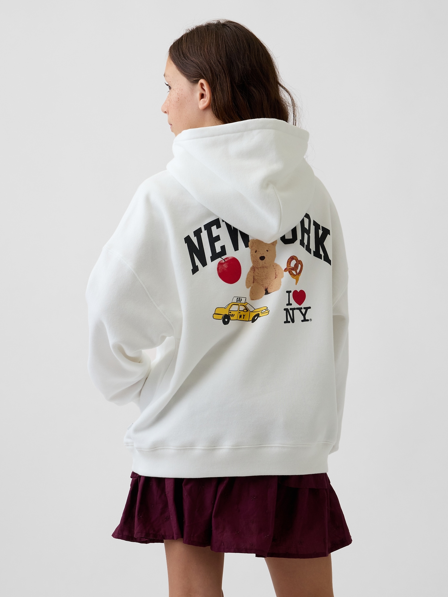 GAP dívčí oversized mikina s kapucí