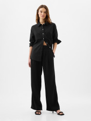GAP Lněné kalhoty Wide-Leg - Dámské