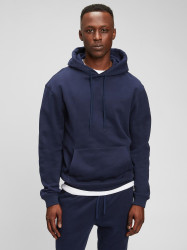 GAP Mikina fleece pocket hoodie - Pánské