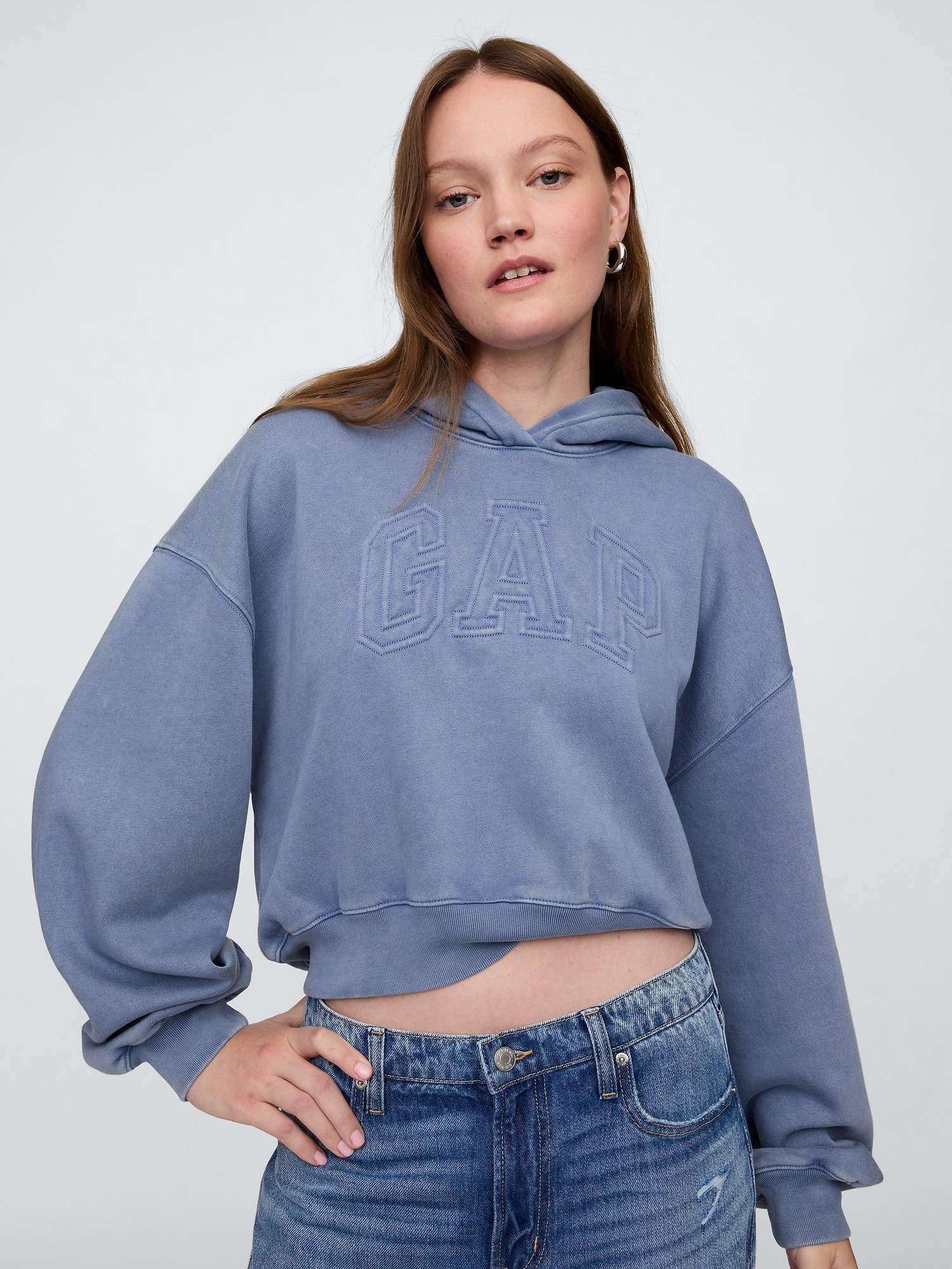 GAP Oversize crop mikina - Dámské