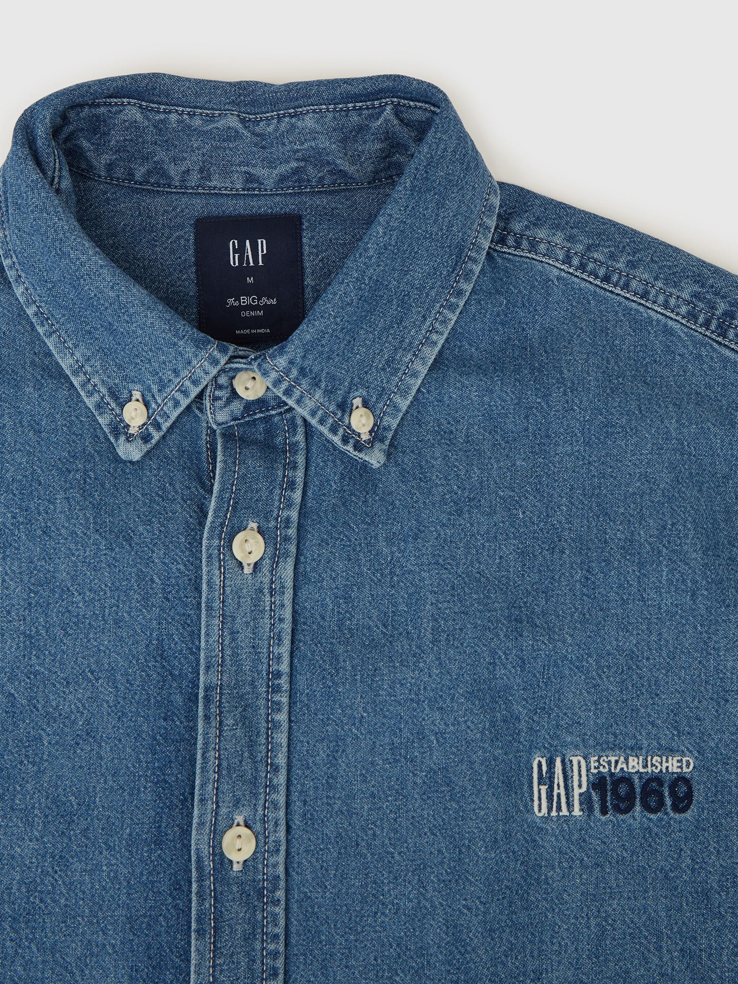 GAP Oversize džínová košile - Pánské