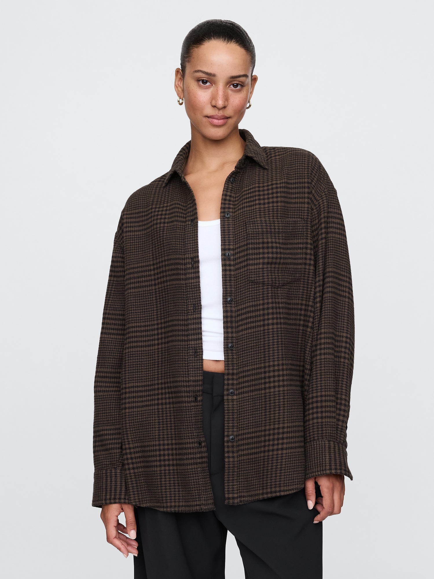 GAP Oversize flanelová košile Big Shirt - Dámské