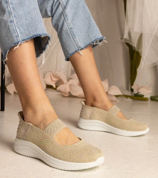 Gemre Beige women's sneakers on embossed sole Muratti