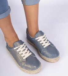 Gemre Blue shiny espadrilles Werkato