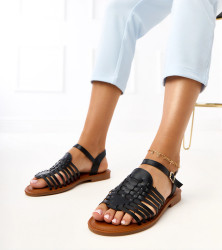 Gemre White Flat Roman Sandals Everlay
