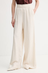 Gestuz kalhoty dámské s příměsí lnu