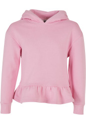 Girls Organic Volants Hoody girlypink
