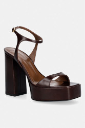 Giuseppe Zanotti  sandály na sloupku kožené Biarritz