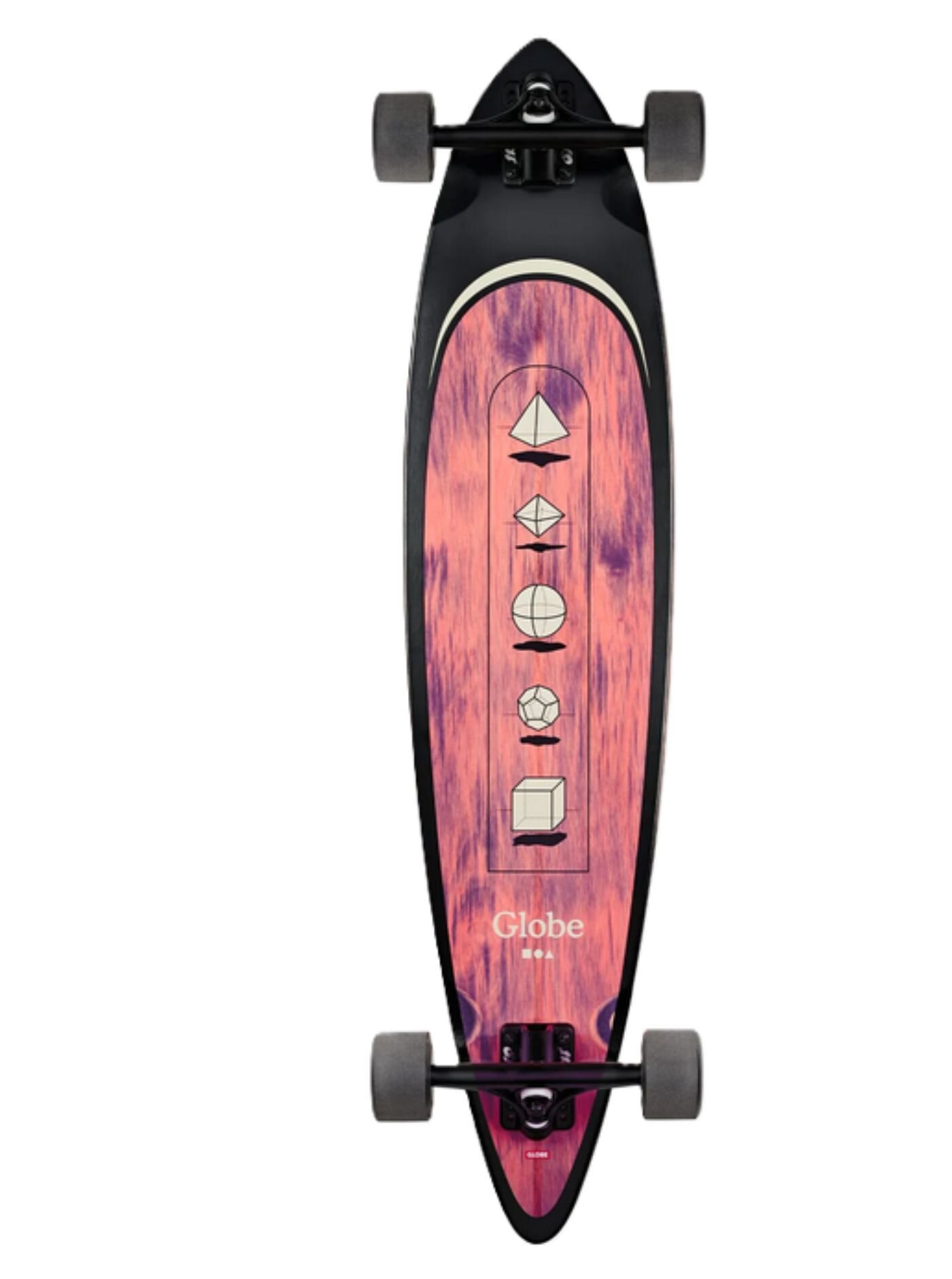 Globe longboard Pintail Hombre / Shape Faze | Mnohobarevná | Velikost skate 37"