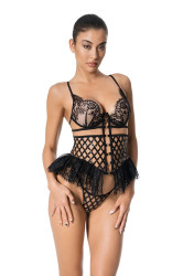 GOD SAVE QUEENS  body dámské VALENTINA CORSETED BODYSUIT