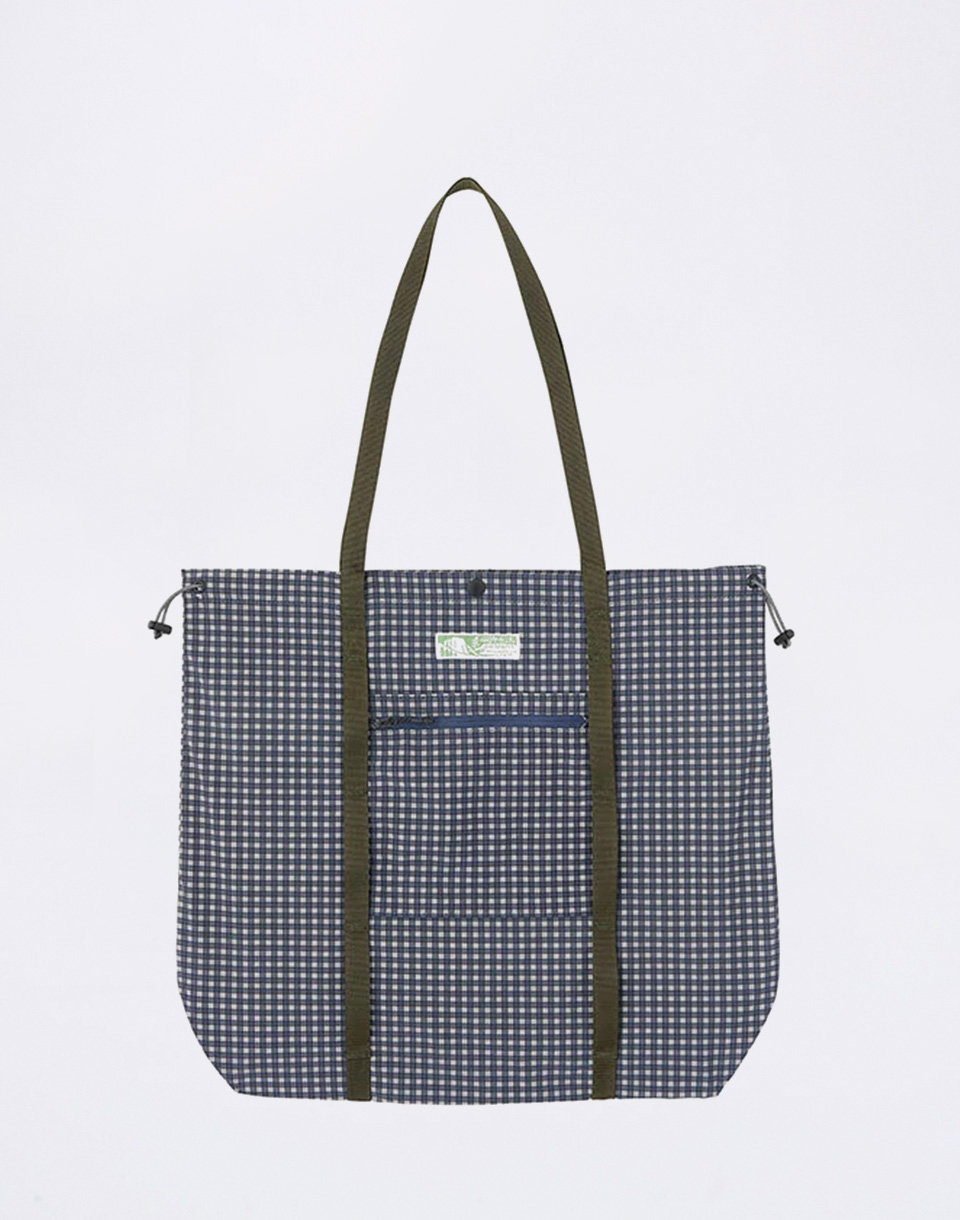 Gramicci Utility Tote Bag Navy Check