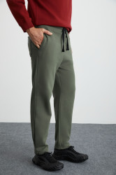 GRIMELANGE Internal Men's Soft, Comfortable Elastic Leg, Comfortable, Raised Khaki Sweatpant